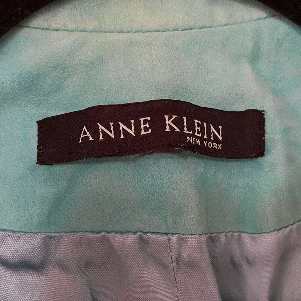 Anne Klein Suede Jacket, Blue - Picture 5 of 6